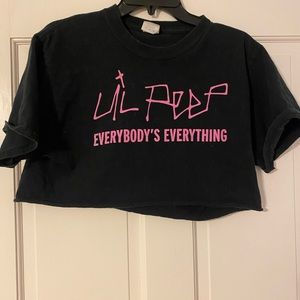 lil peep cropped t-shirt